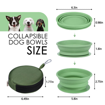 Portable dog bowl food dish outdoor drinking water pet for outdoor outings silicone folding bowl