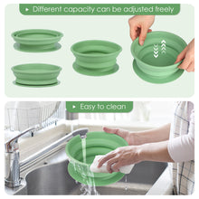 Load image into Gallery viewer, Portable dog bowl food dish outdoor drinking water pet for outdoor outings silicone folding bowl