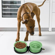 Load image into Gallery viewer, Portable dog bowl food dish outdoor drinking water pet for outdoor outings silicone folding bowl